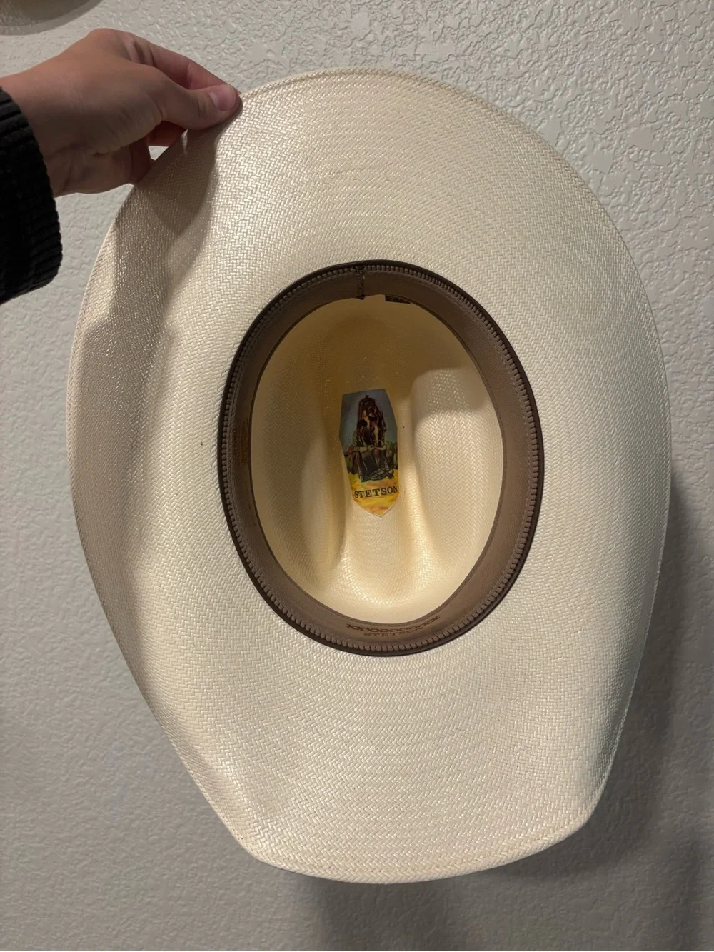 Maddock 10x Straw Cowboy Hat - Cream with Brown Band